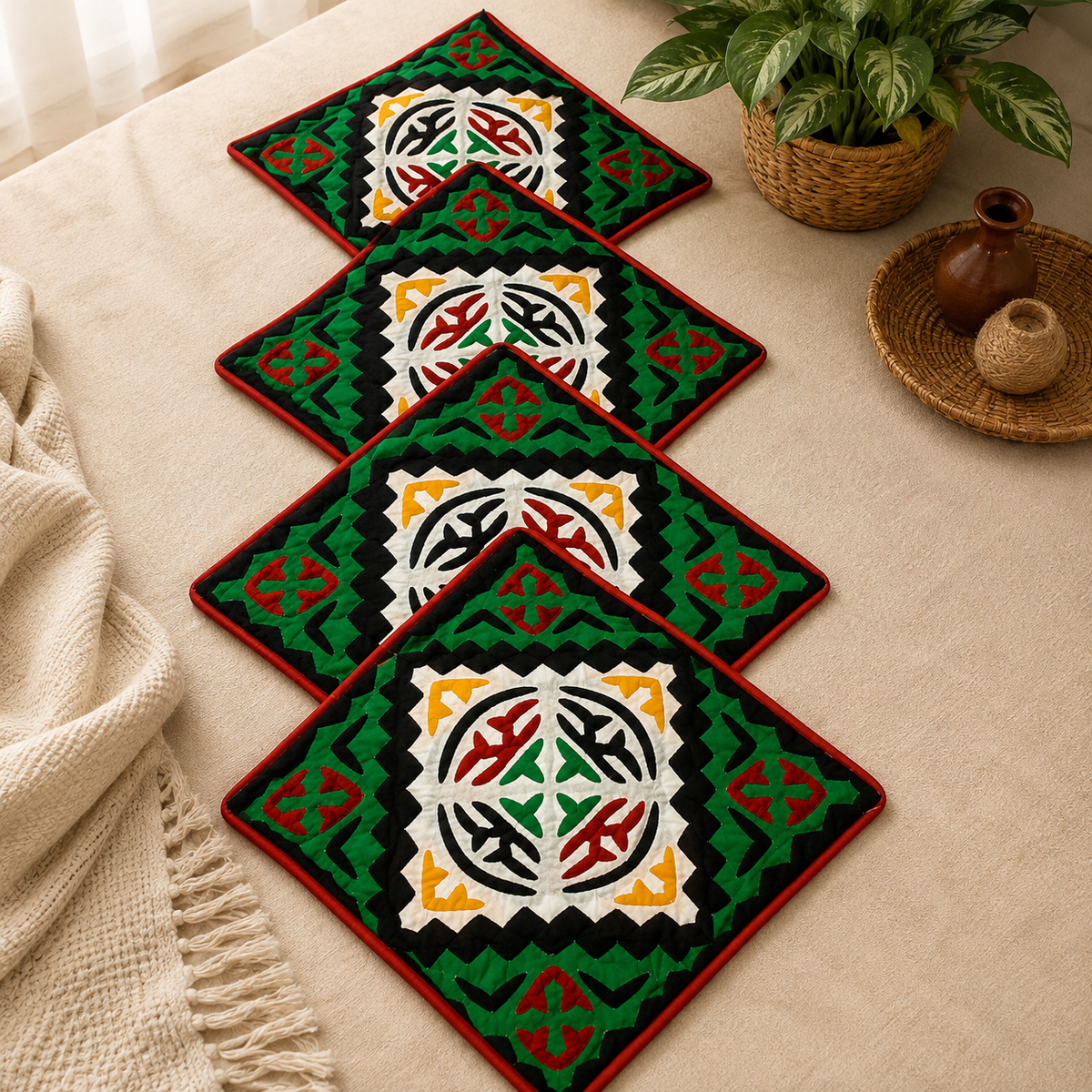 Applique Sofa Throws