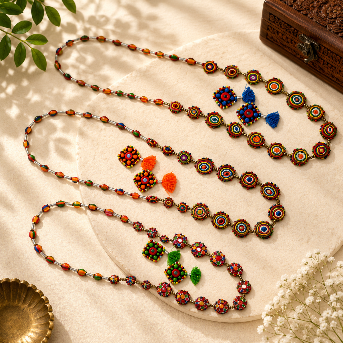 Embroidered Necklaces