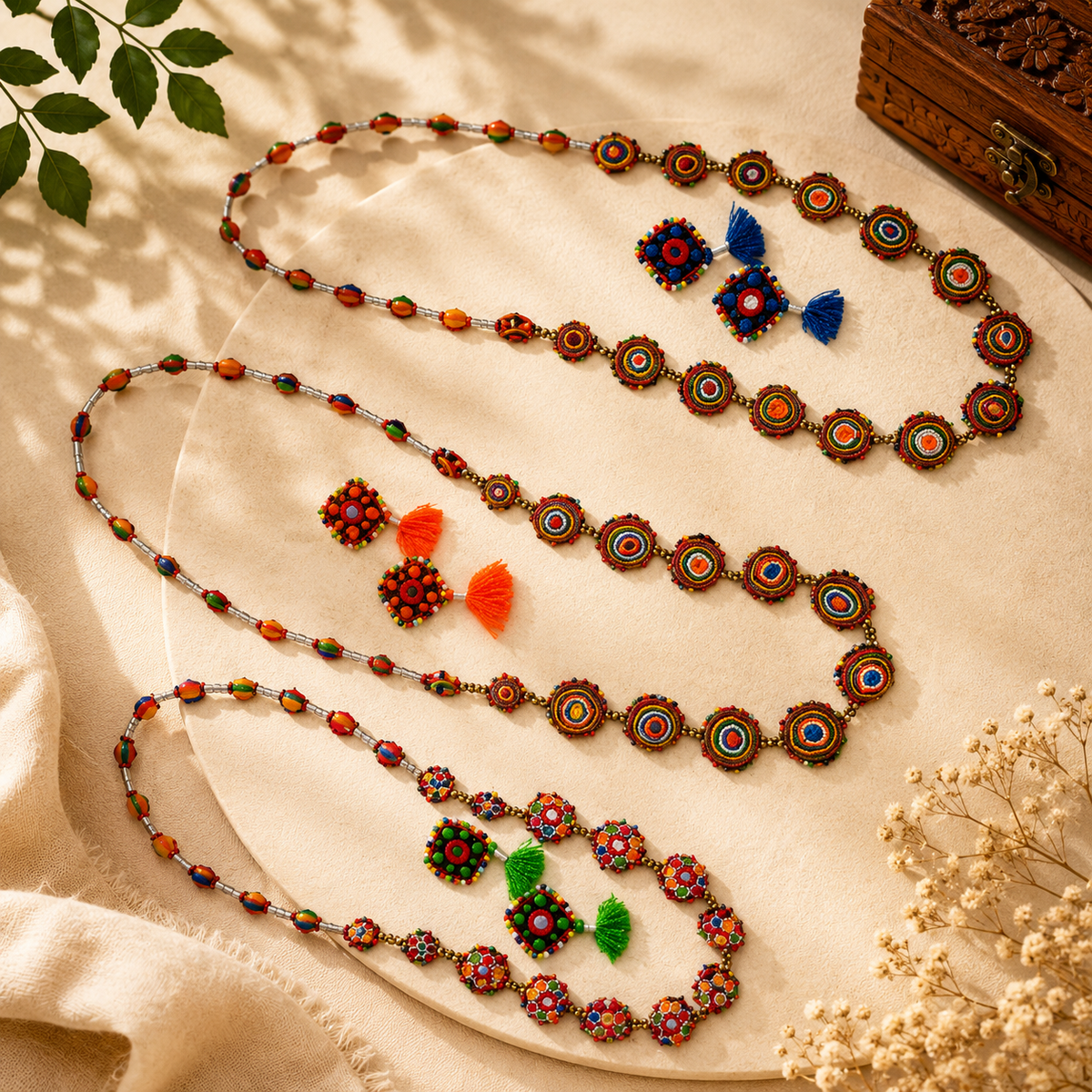Embroidered Necklaces