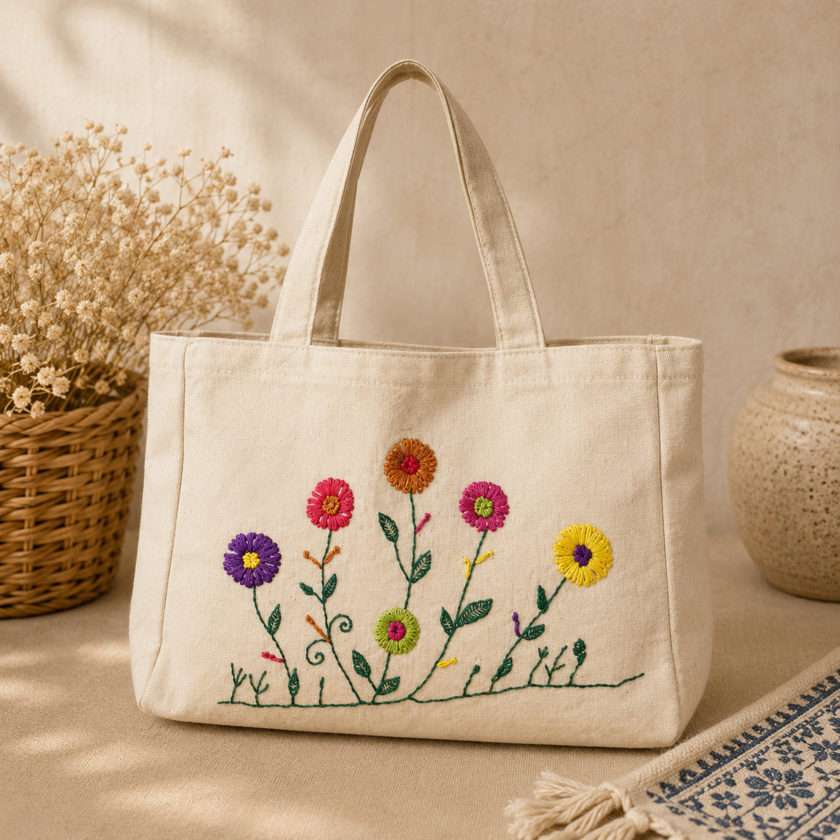 Embroidered Shoulder Bags