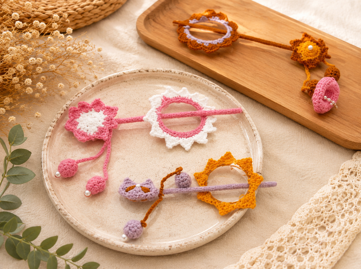 Crochet Hair Clips