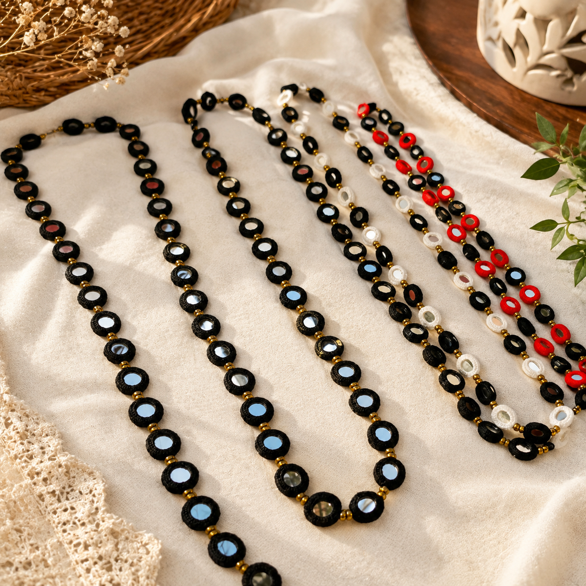 Embroidered Necklaces