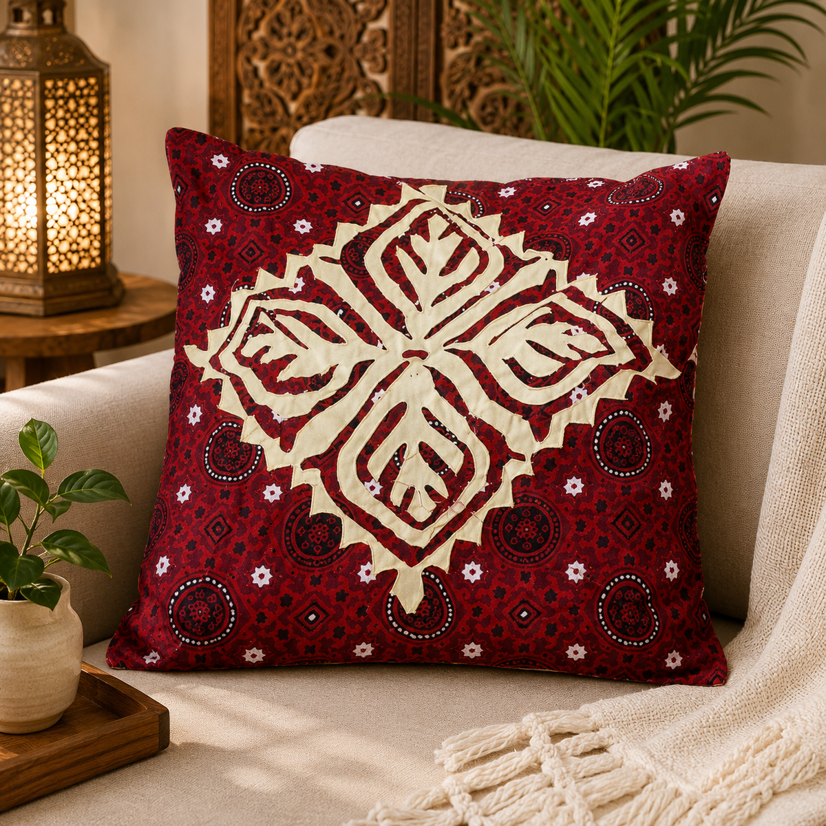 Applique Cushion Covers