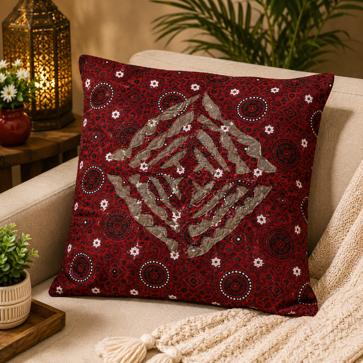 Applique Cushion Covers